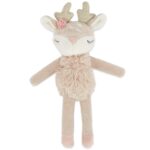 Bieco Kuscheltier Reh Ella mit Rassel | Baby Kuscheltier ab 0 Monate Stofftier Baby Plüschtier rentier
