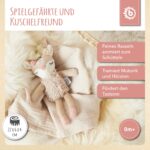 Bieco Kuscheltier Reh Ella mit Rassel | Baby Kuscheltier ab 0 Monate Stofftier Baby Plüschtier rentier – Bild 7